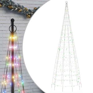 vidaXL LED božično drevo 550 LED barvita 300 cm