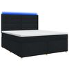 vidaXL Postelja boxspring z vzmetnico Črna 140 x 200 cm Blago