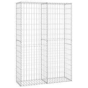vidaXL Gabion ko&scaron;ara s pokrovi pocinkana žica 150 x 100 x 30 cm
