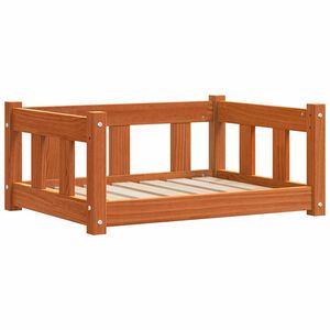 vidaXL Leži&scaron;če za psa s shranjevanjem Voskast rjav 65,5 x 50 x 28 cm