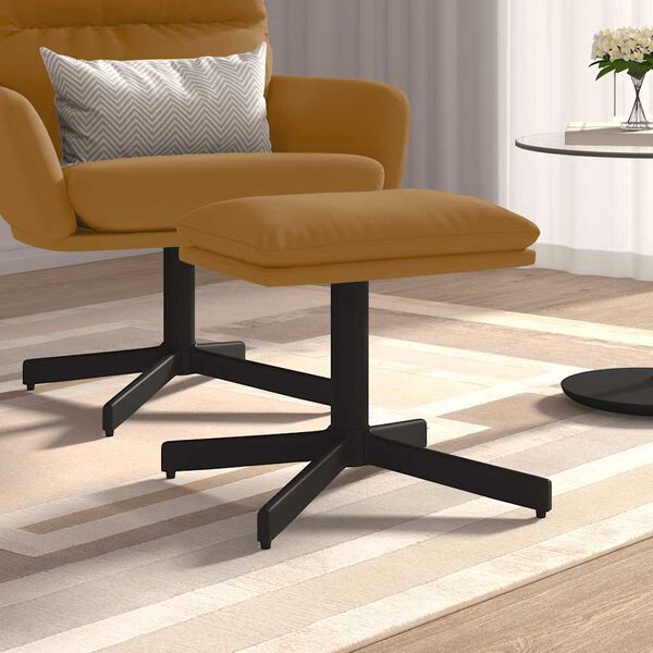 vidaXL Stolček za noge rjav 60x60x36 cm žamet