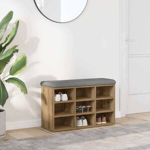 vidaXL Lavica za čevlje Artisan Oak 82x32x50 cm inženirski les