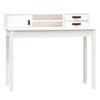 vidaXL Pisalna miza bela 110x50x93 cm trdna borovinax