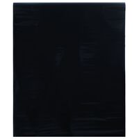 vidaXL Folija za okna statična matirana črna 45x1000 cm PVC