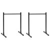 vidaXL Dip postaje 2 pcs Črna 109 x 90 x 105 cm