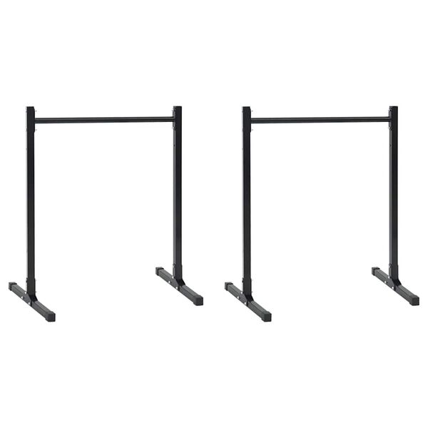 vidaXL Dip postaje 2 pcs Črna 109 x 90 x 105 cm