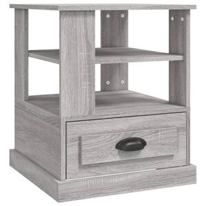 vidaXL Stranska mizica siva sonoma 50x50x60 cm inženirski les