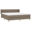 vidaXL Box spring postelja z vzmetnico taupe 180x200 cm blago
