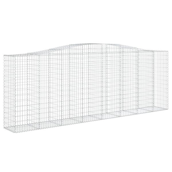 vidaXL Obokane gabion košare 8 kosov 400x50x140/160cm pocinkano železo