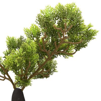 vidaXL Umetni bonsaj cipresa z loncem 60 cm zelene barve