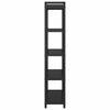 vidaXL Knjižna polica Črna Orehovina 80 x 30 x 155 cm Konstruiran les