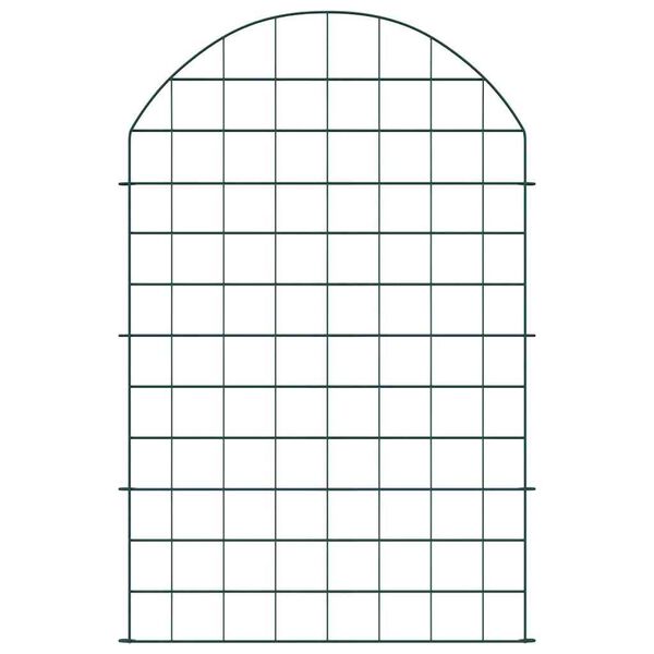 vidaXL Komplet ograje za ribnik 8 pcs Zelena 50 x 80 cm Jeklo