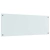 vidaXL Za&scaron;čita za kuhinjo Bela 110 x 40 cm kaljeno steklo