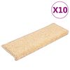 vidaXL Stopni&scaron;čne preproge 10 kosov 65x21x4 cm kremne pravokotne