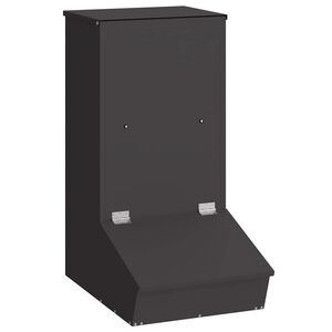 vidaXL Hranilnik za pra&scaron;iče Črna 55 x 38 x 76 cm 20 kg