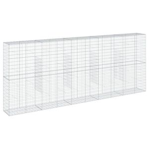 vidaXL Gabionska ko&scaron;ara s pokrovom 500x50x200 cm pocinkano železo
