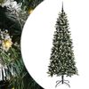 vidaXL Umestno božično drevo Zelena 180 cm PVC, plastika in jeklo