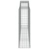 vidaXL Obokane gabion košare 5 kosov 400x50x160/180cm pocinkano železo
