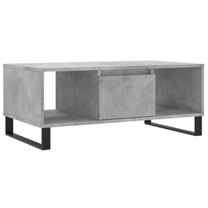vidaXL Klubska mizica betonsko siva 90x50x36,5 cm inženirski les