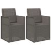 vidaXL Vrtni jedilni stoli 2 pcs Svetlo siva PP