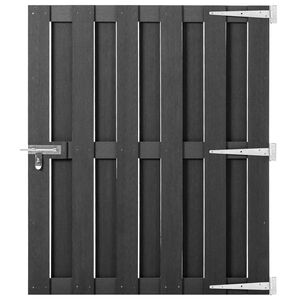 vidaXL Vrtna vrata WPC 100x112 cm siva