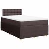 vidaXL Box spring postelja z vzmetnico temno rjav 120x200 cm blago