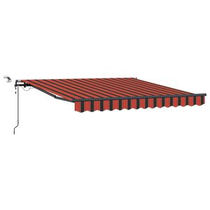vidaXL Vlečna tenda oranžna in rjava 300 x 250 cm Poliester
