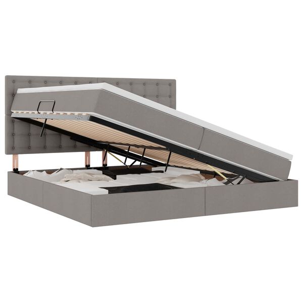 vidaXL Postelja z dodatnim prostorom za shranjevanje in vzmetnico