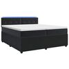 vidaXL Postelja boxspring z vzmetnico Črna 200 x 200 cm Žamet