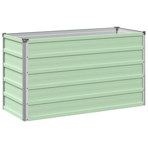 vidaXL Povi&scaron;ana vrtna gredica Pastelno zelena 100 x 40 x 55 cm