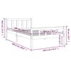 vidaXL Posteljni okvir siv iz trdnega lesa 100x200 cm