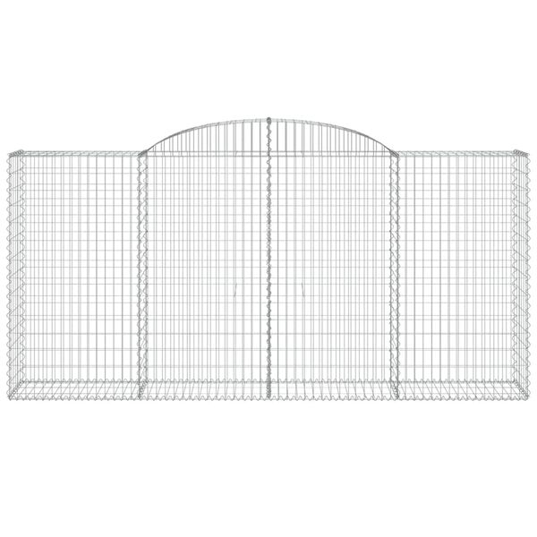 vidaXL Obokane gabion košare 11 kosi 300x50x140/160cm pocinkano železo