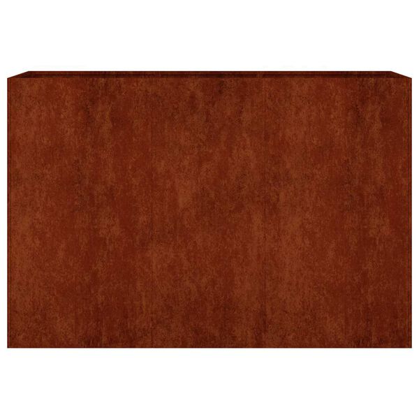 vidaXL Vrtna visoka greda 120x40x80 cm corten jeklo