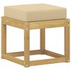 vidaXL Zunanji stolček klop Bela 43 x 43 x 45 cm Masiven les akacije