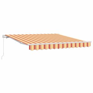 vidaXL Vlečna tenda Rumena in oranžna 300 x 250 cm