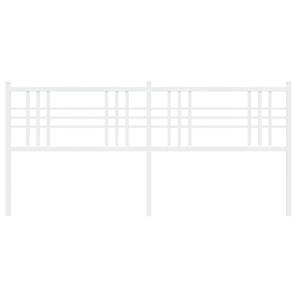 vidaXL Kovinsko vzglavje belo 193 cm