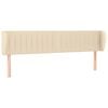 vidaXL Vzglavje z u&scaron;esi krem 203x23x78/88 cm blago