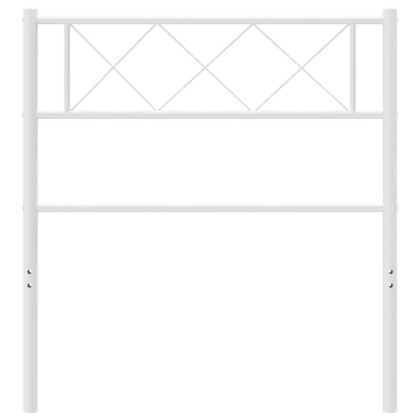 vidaXL Kovinsko nadomestno vzglavje belo 75 cm