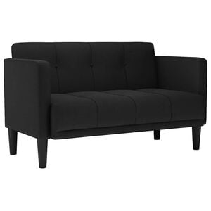 vidaXL Dvosed črne barve 111 cm blago