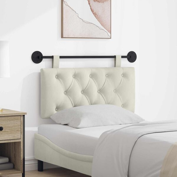 vidaXL Visoki naslon za glavo krema 100 x 55 x 7 cm Žamet