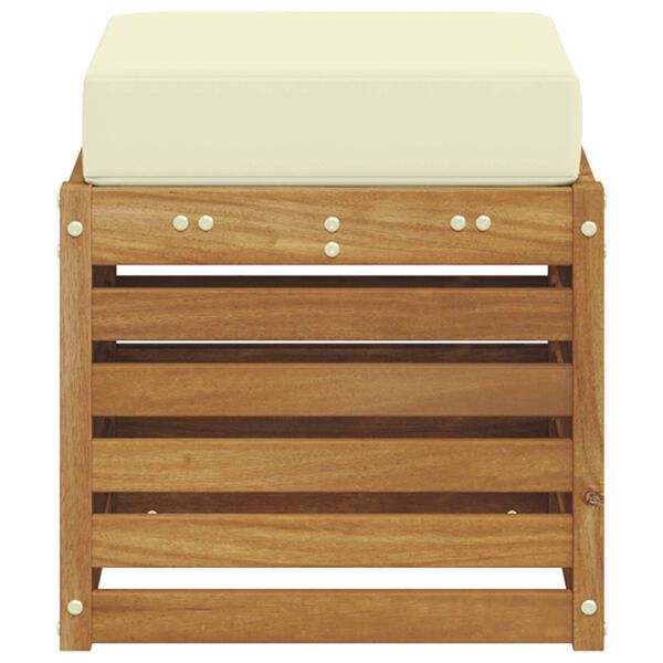 vidaXL Zunanji stolček klop Masiven les akacije Naravna