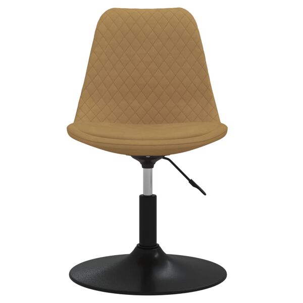 vidaXL Vrtljivi jedilni stoli 6 kosov rjav žamet