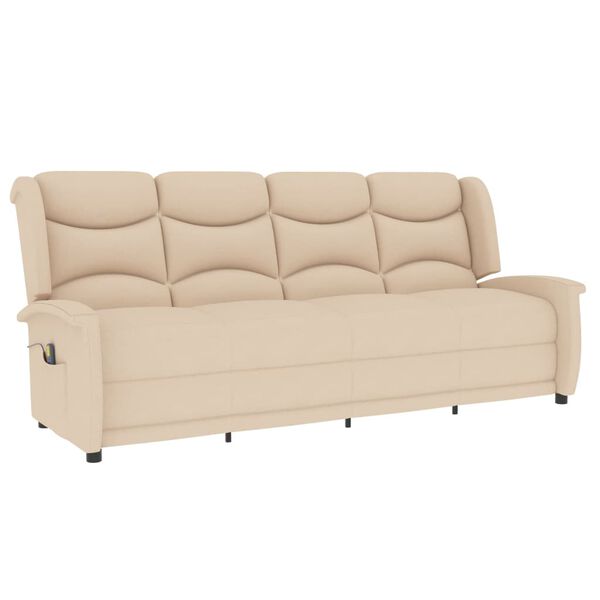 vidaXL Masažni štirised krem blago