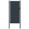 vidaXL Ograjna vrata PVC in jeklo 100x164 cm antracitna