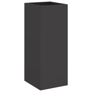vidaXL Cvetlično korito črno 32x29x75 cm jeklo