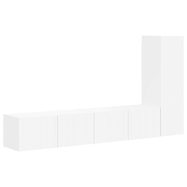 vidaXL Komplet TV omaric 2 pcs Bela Konstruiran les