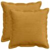 vidaXL Prevleka za blazino 2 kos HOUTEN Rumena 45 x 45 cm korduroy