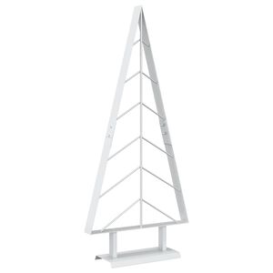 vidaXL Kovinsko božično drevesce s stojalom KUOPIO 90 cm Jeklo Bela