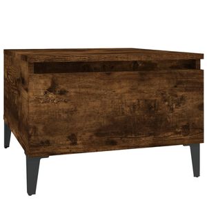 vidaXL Stranska mizica dimljeni hrast 50x46x35 cm inženirski les