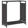 vidaXL Stojalo za drva črno 60x28x65 cm hladno valjano jeklo